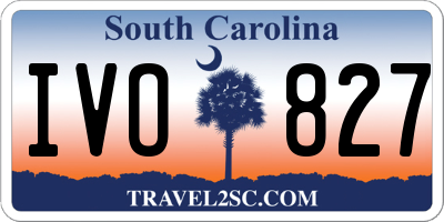 SC license plate IVO827