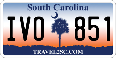 SC license plate IVO851