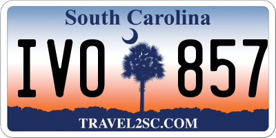 SC license plate IVO857