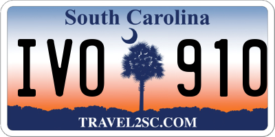 SC license plate IVO910