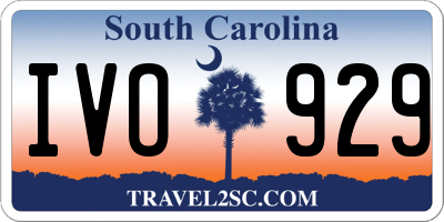 SC license plate IVO929