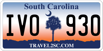 SC license plate IVO930