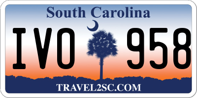 SC license plate IVO958