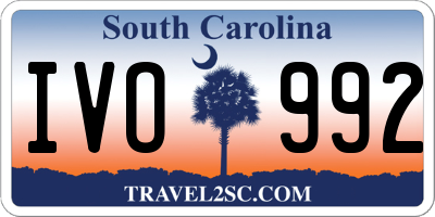 SC license plate IVO992