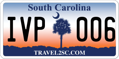 SC license plate IVP006