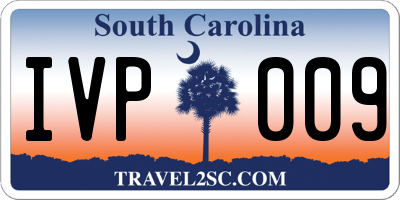 SC license plate IVP009