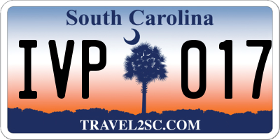 SC license plate IVP017