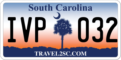 SC license plate IVP032
