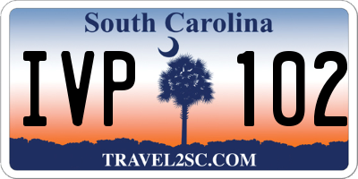 SC license plate IVP102
