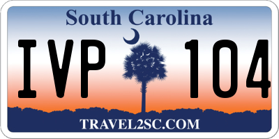 SC license plate IVP104