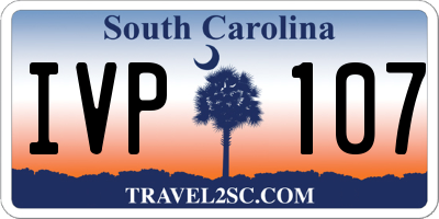 SC license plate IVP107