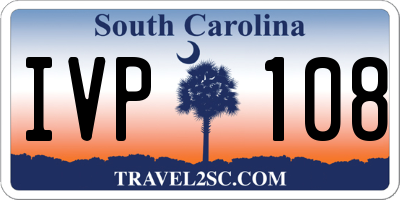 SC license plate IVP108
