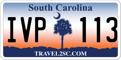 SC license plate IVP113