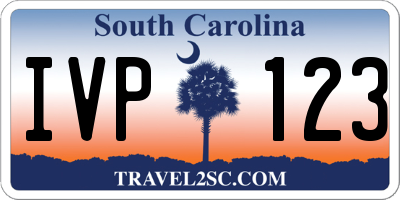 SC license plate IVP123