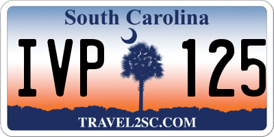 SC license plate IVP125