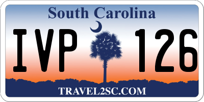 SC license plate IVP126