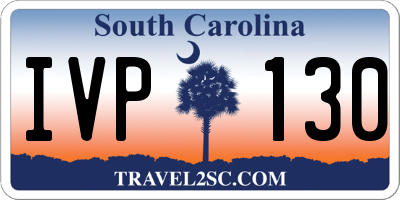 SC license plate IVP130