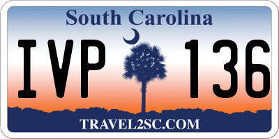 SC license plate IVP136