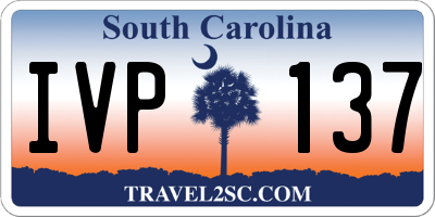 SC license plate IVP137