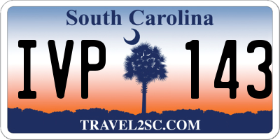 SC license plate IVP143