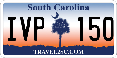 SC license plate IVP150