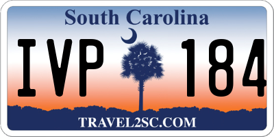 SC license plate IVP184