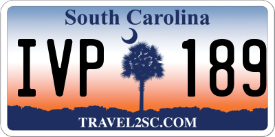 SC license plate IVP189