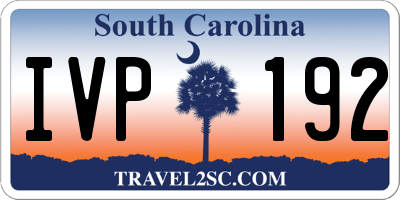 SC license plate IVP192