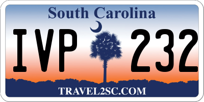 SC license plate IVP232