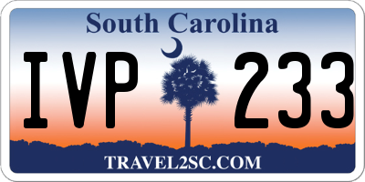 SC license plate IVP233