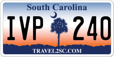 SC license plate IVP240