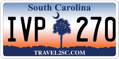 SC license plate IVP270