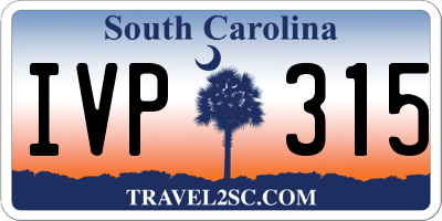SC license plate IVP315