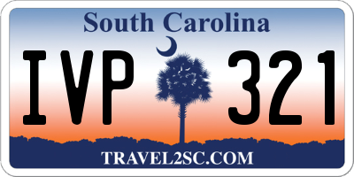 SC license plate IVP321