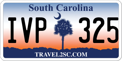 SC license plate IVP325