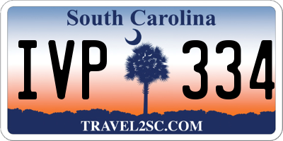 SC license plate IVP334