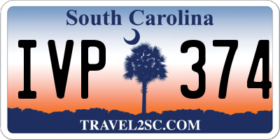 SC license plate IVP374