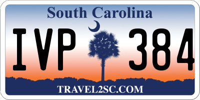 SC license plate IVP384