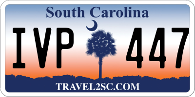 SC license plate IVP447