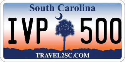SC license plate IVP500