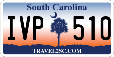 SC license plate IVP510