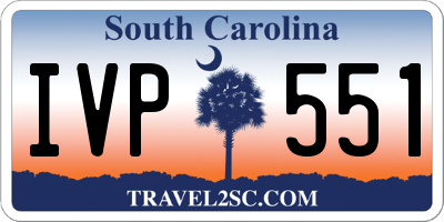 SC license plate IVP551