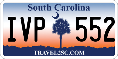 SC license plate IVP552