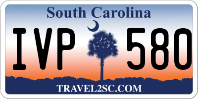 SC license plate IVP580