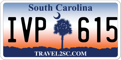 SC license plate IVP615