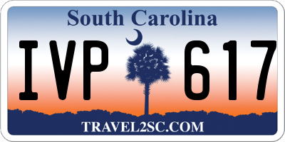 SC license plate IVP617