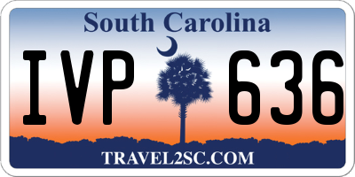 SC license plate IVP636