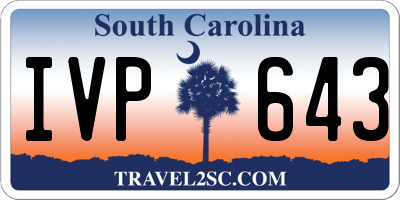 SC license plate IVP643