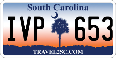 SC license plate IVP653