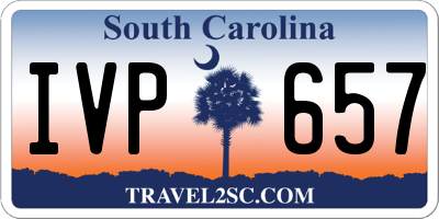 SC license plate IVP657